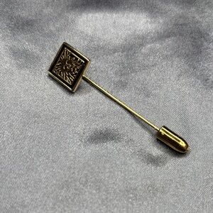 Gold Square Pin with Intricate Design